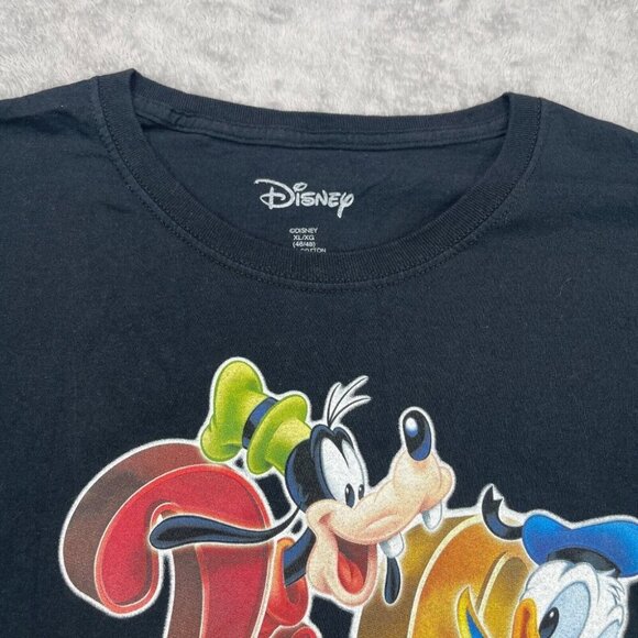 Disney Shirt Men's XL Black Short Sleeve Goofy Mickey Mouse Pluto Donald 2022 - Picture 3 of 8